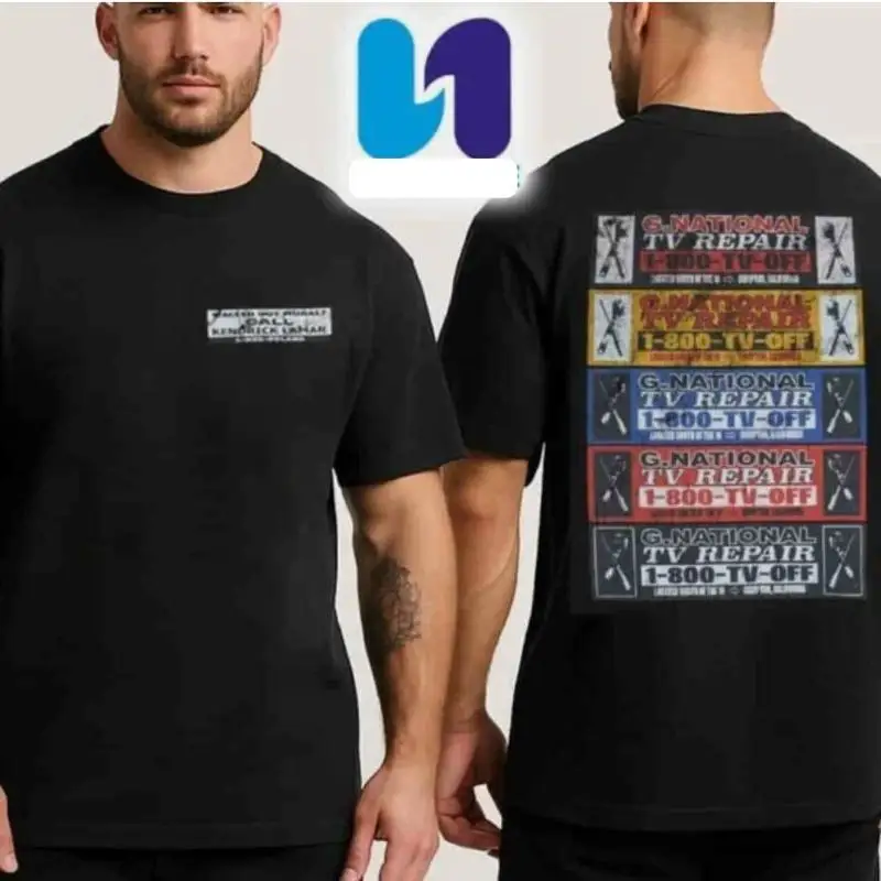 

Двусторонняя футболка Kendrick Lamar Wacced Out Murals Grand Nation Tour 2025 Merch