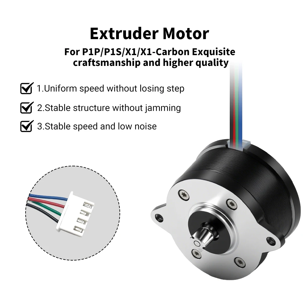 

3D Printer Extruder Motor For Bamboo lab X1/P1 Motor 36 Circular Stepper Motor 9 Tooth Gear for Bamboo lab X1-Carbon/X1C/P1P/P1S