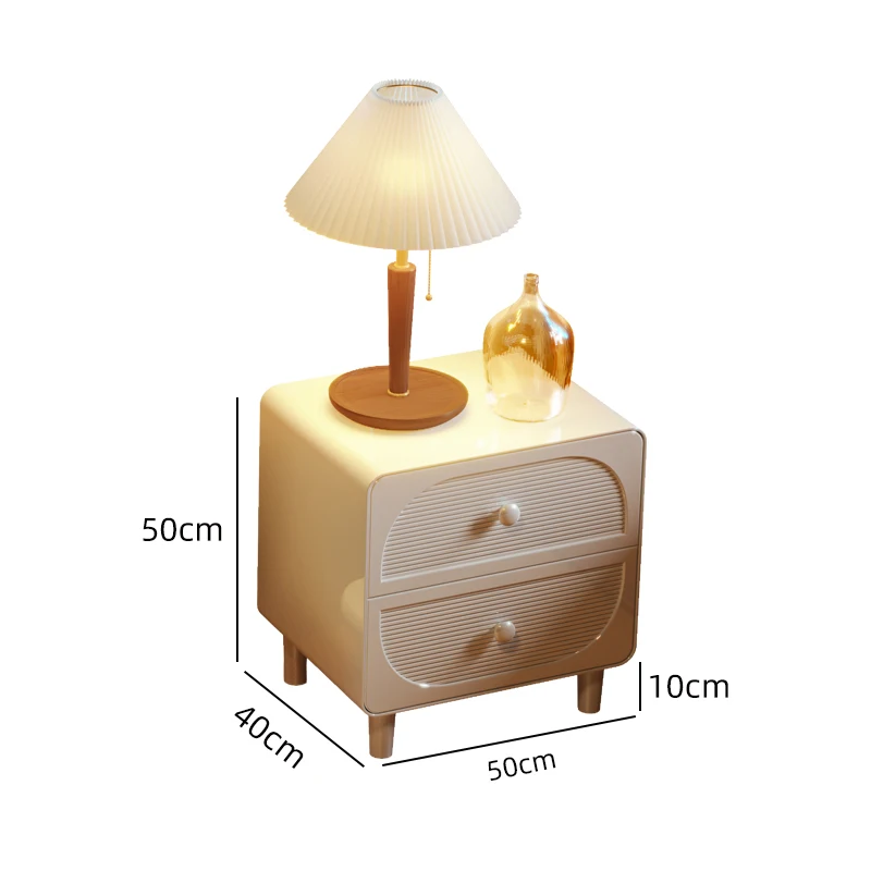 

Кремовый стильный белый прикроватный столик в стиле Ins маленькая простая Современная фотография роскошный минималистичный бесшумный стиль