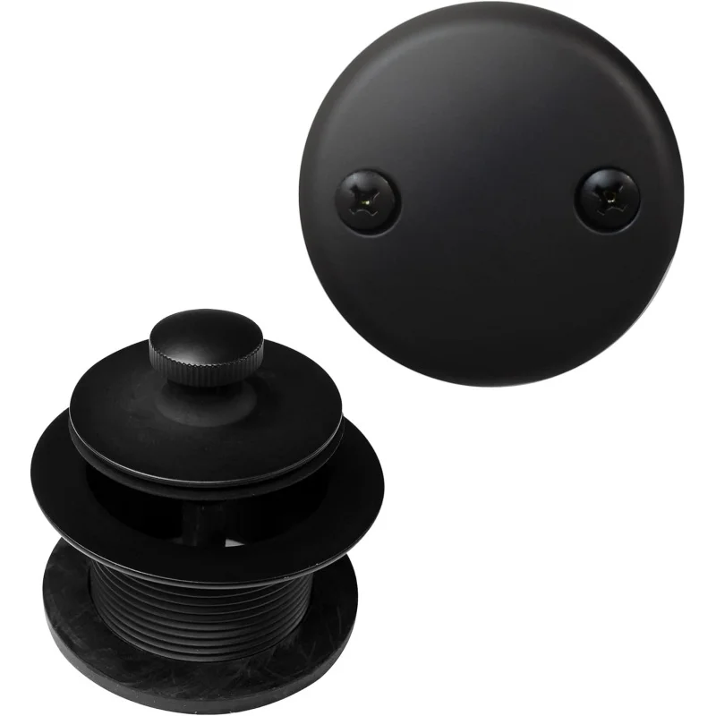 

Twist & Close Tub Trim Set with Two-Hole Overflow Faceplate, Matte Black, D94-2-62