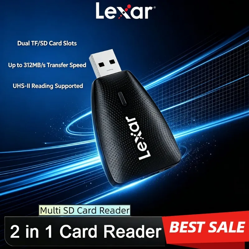 Lexar USB3.2 Type-C USB3.1 Card Reader to SD MicroSD TF Card for PC Laptop Smart microsd Memory Card reader SD Card Adapter