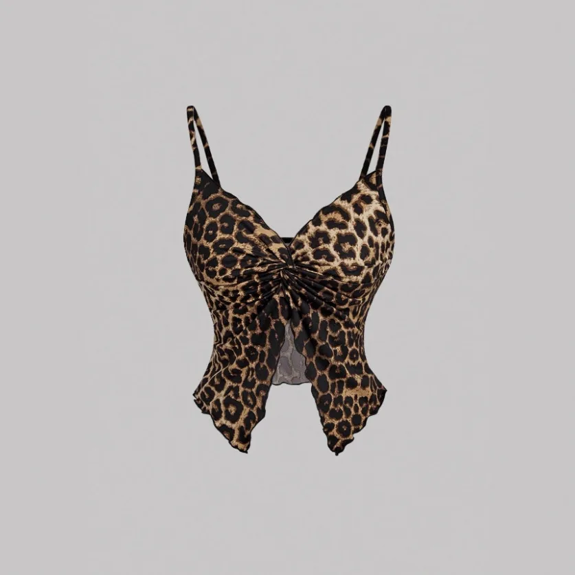 Seductively Top Knot-Front Cross-Back Twist-Detail Top Open-Back Sleeveless Cropped Top Plunging Racerback Partywear Tops