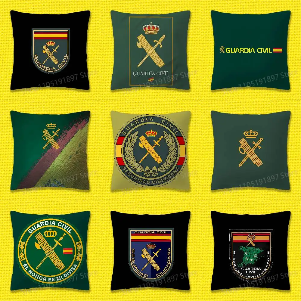 

Spanish Guard Civil Emblem Throw Pillow Case For 50x50cm 40x40cm 55x55cm 45x45cm 30x30cm Square Bedroom Pillowcase Cover