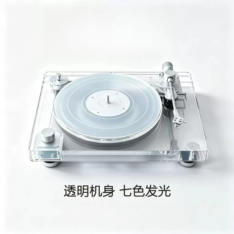 Transparent Cover Bluetooth Vinyl LP Record Player Vintage Phonograph Decorative Birthday Gift