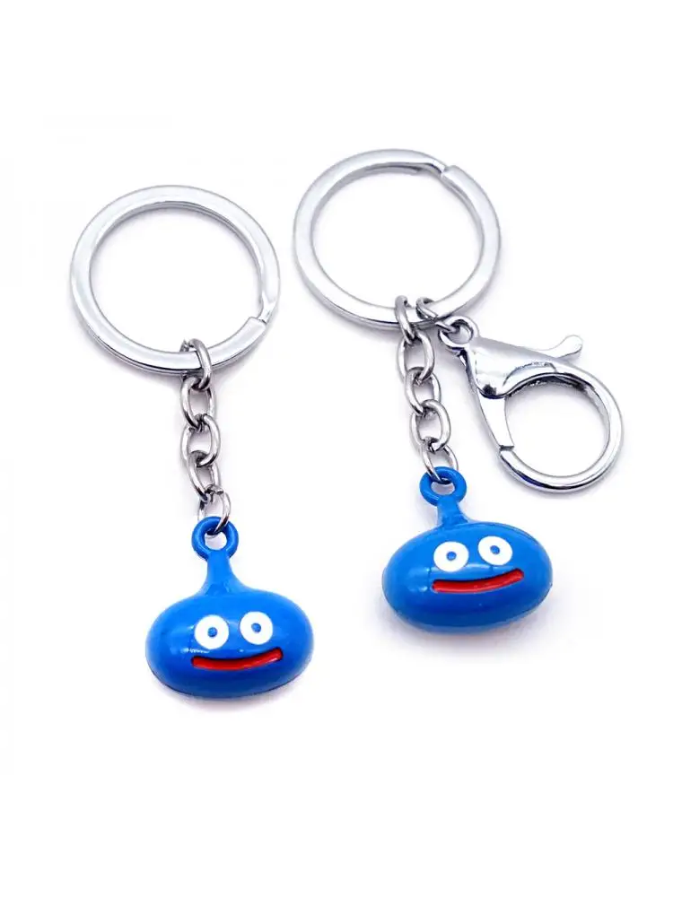 Doragon KuesAABlue Slime avec pendentif en cuir, jeu périphérique, Dragon Quest Mini Slime bleu, tout modèle en métal, jouets d'ornement pour la maison