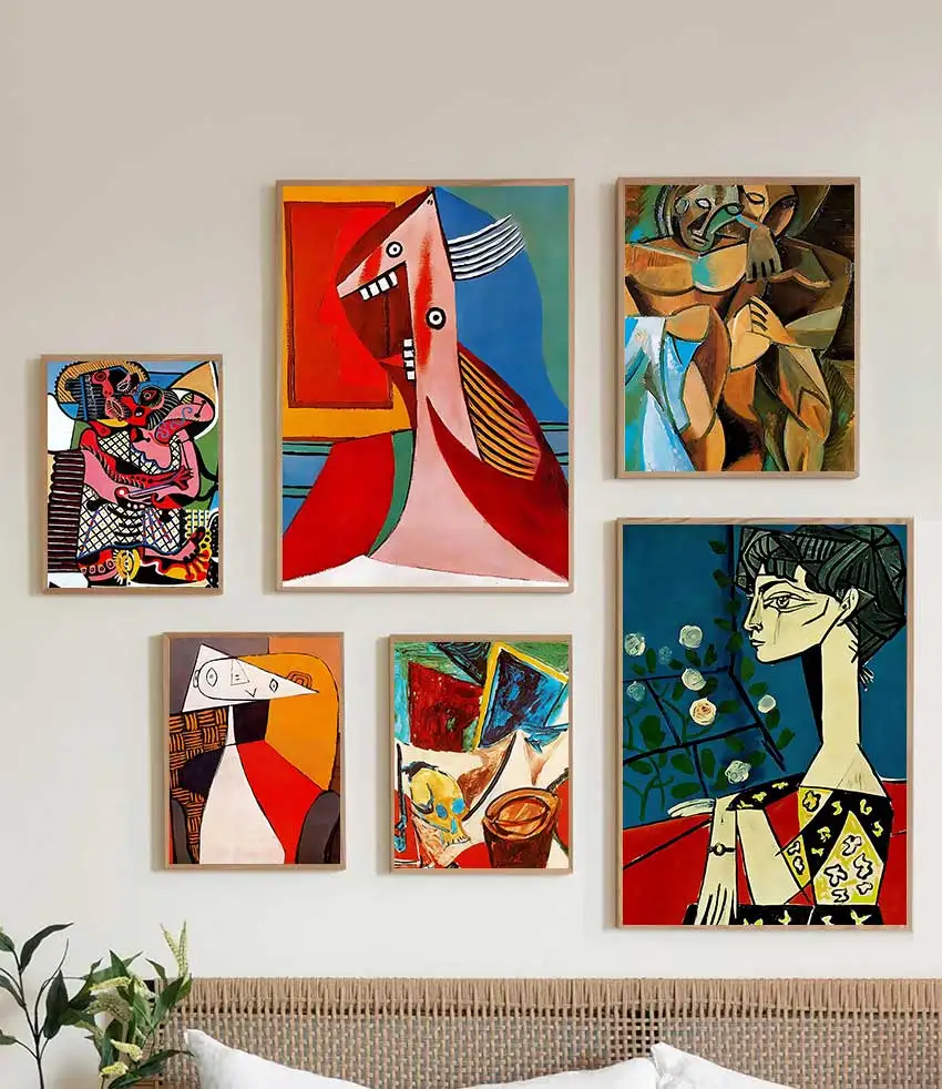 Abstract Figure Line Picasso Canvas Painting Posters and Prints Nordic Wall Art Pictures Home Living Room Murals Decor