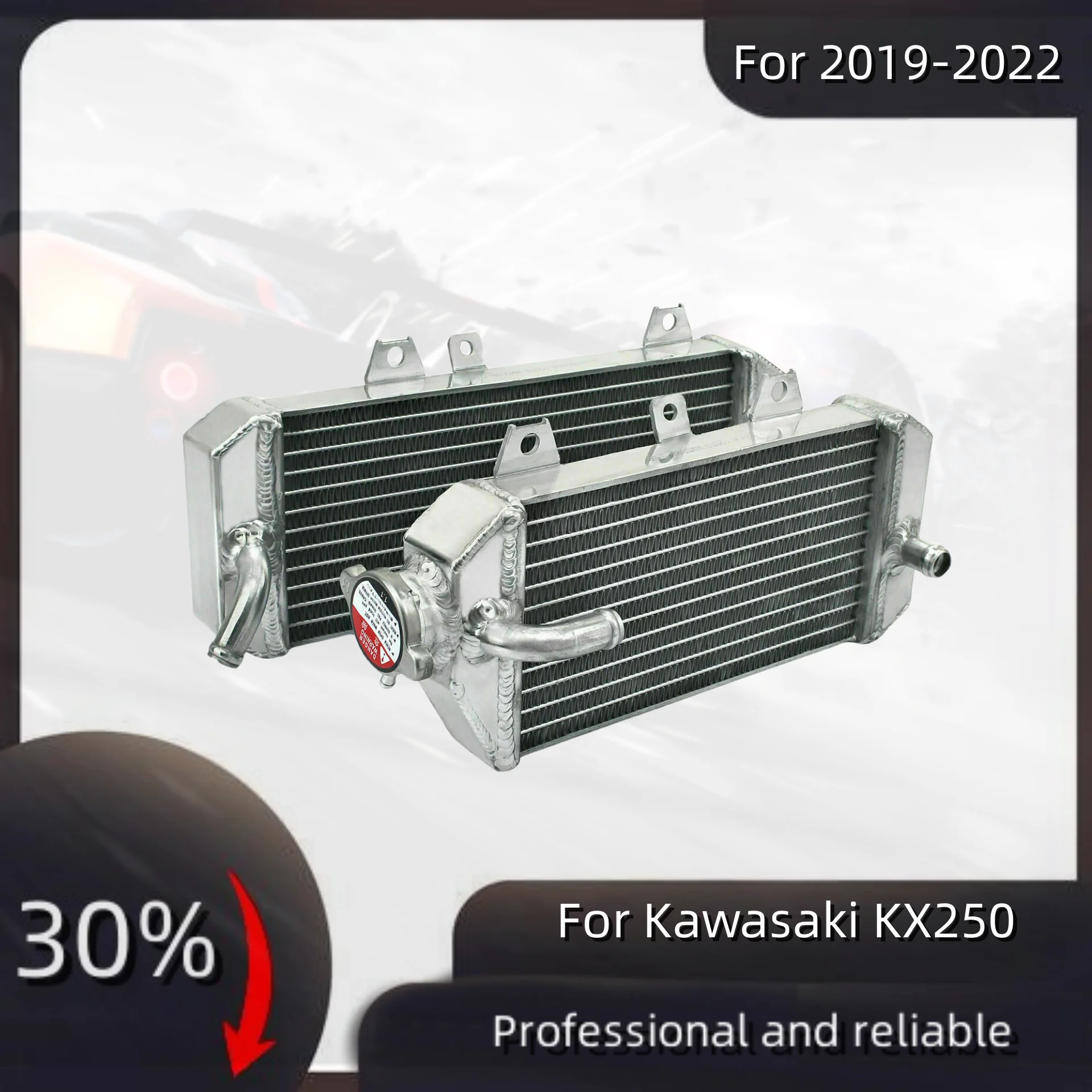 For 2019-2020 Kawasaki KX250 All Aluminum Radiator Cooler Cooling Coolant 2019 2020