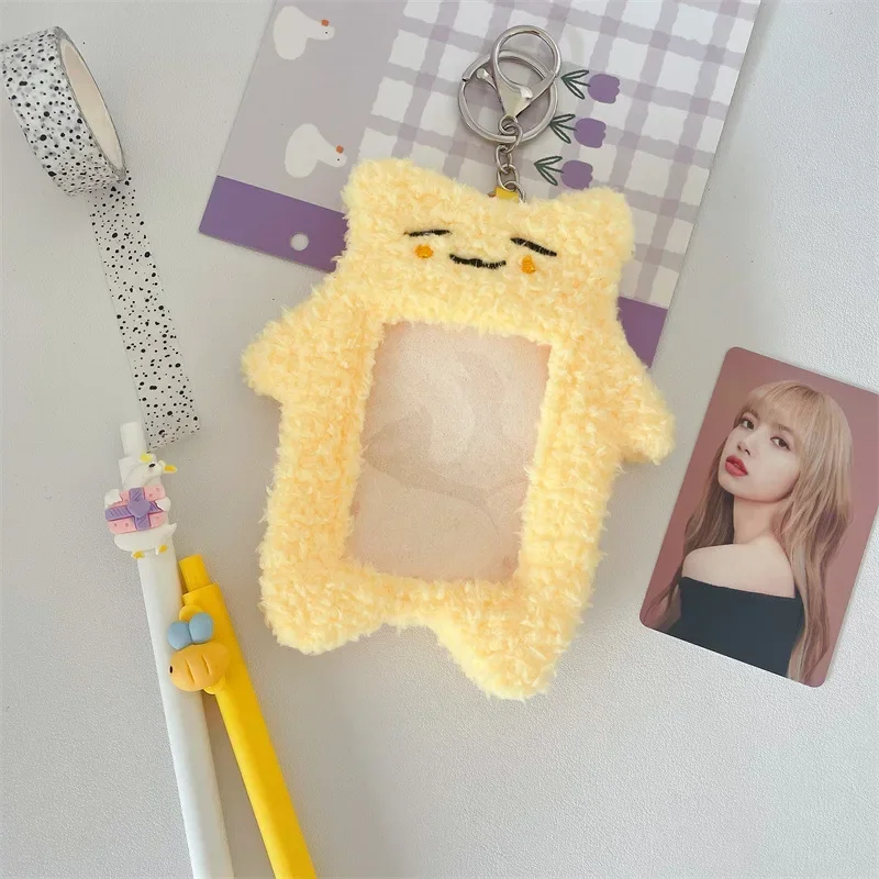 Coreano carino morbido peluche Photoes porta carte gatto coniglio idolo custodia protettiva per studenti custodia per carte d\'identità con