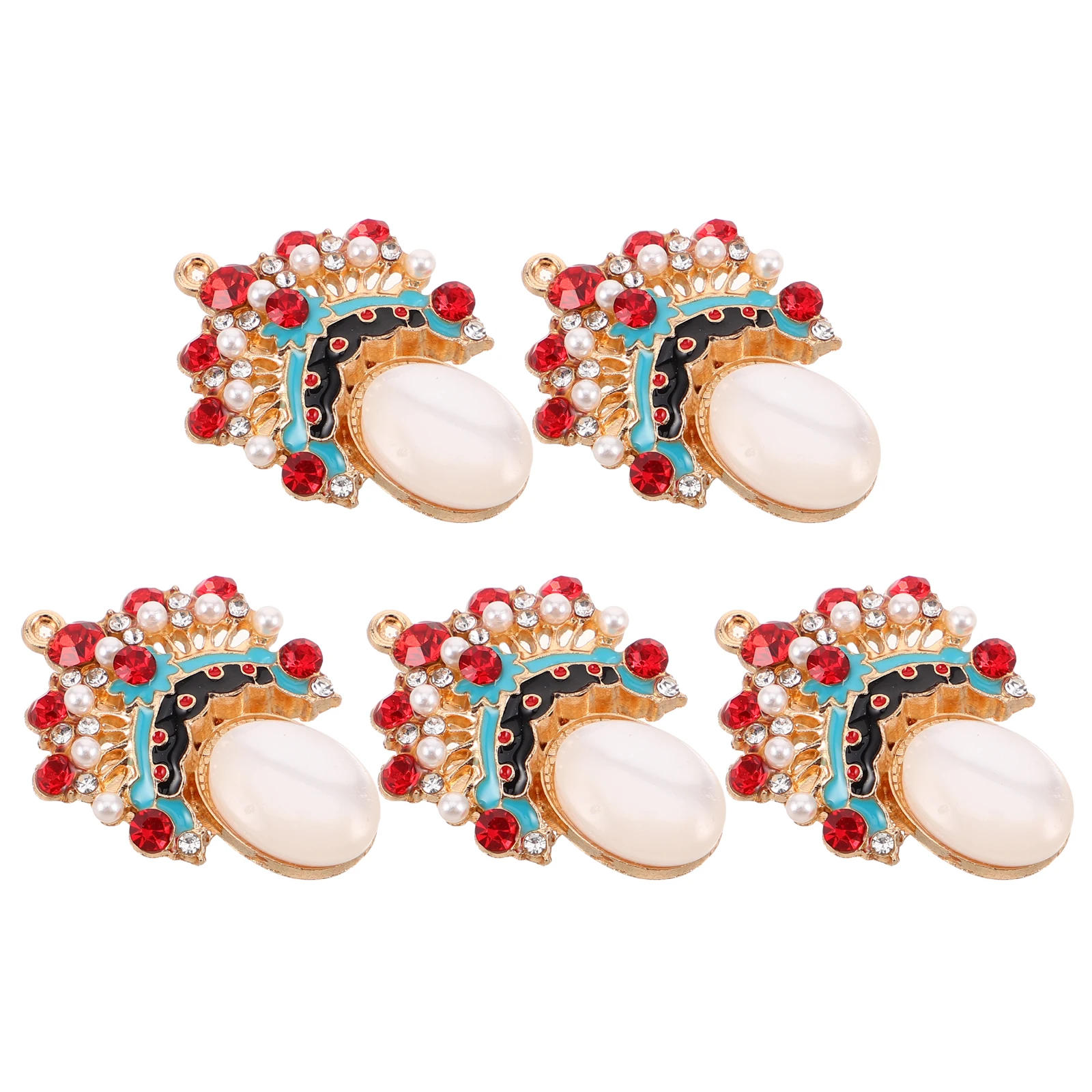 

5 шт. ювелирное ожерелье в национальном стиле, китайские поделки, маска, подвески, принадлежности для самостоятельного изготовления для женщин, ожерелья из сплава невесты