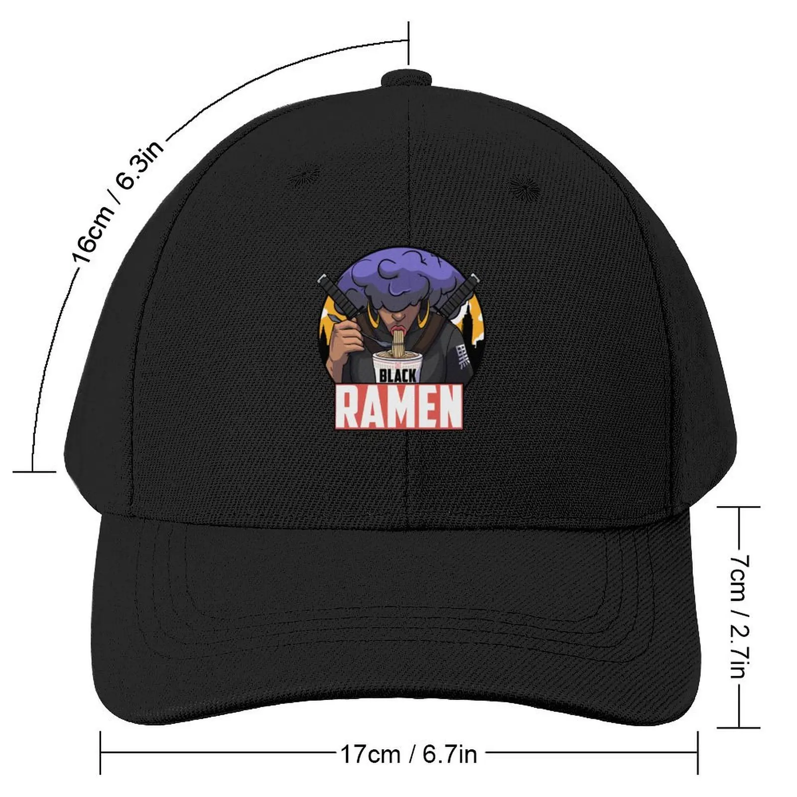 Black Ramen Drip Baseball Cap dad hat Hat Baseball Cap |-F-| tea Hat For Men Women's