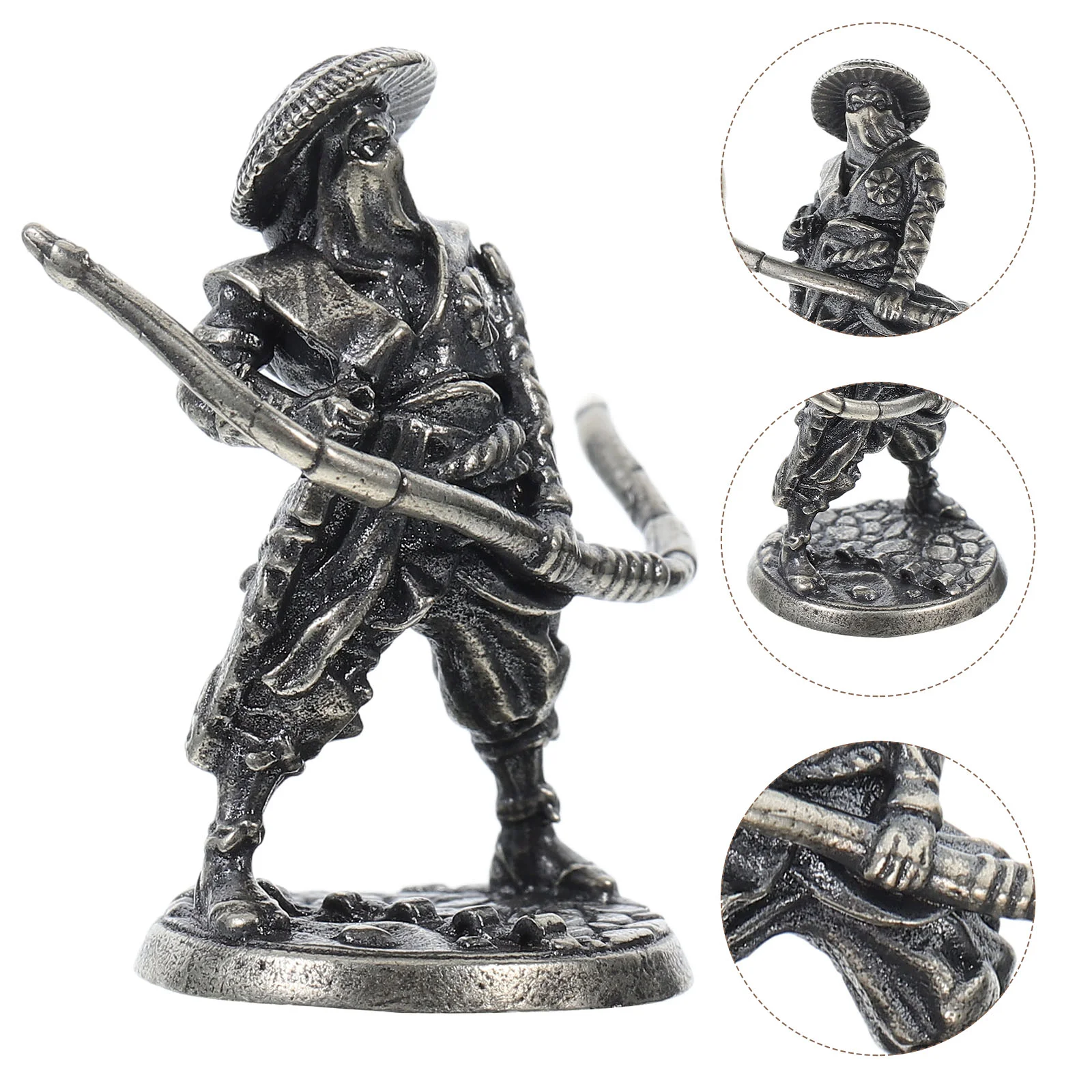 Samurai Statue Japanese Decor Army Model Sculpture Desktop Ornaments One Piece Gorilla Figurine