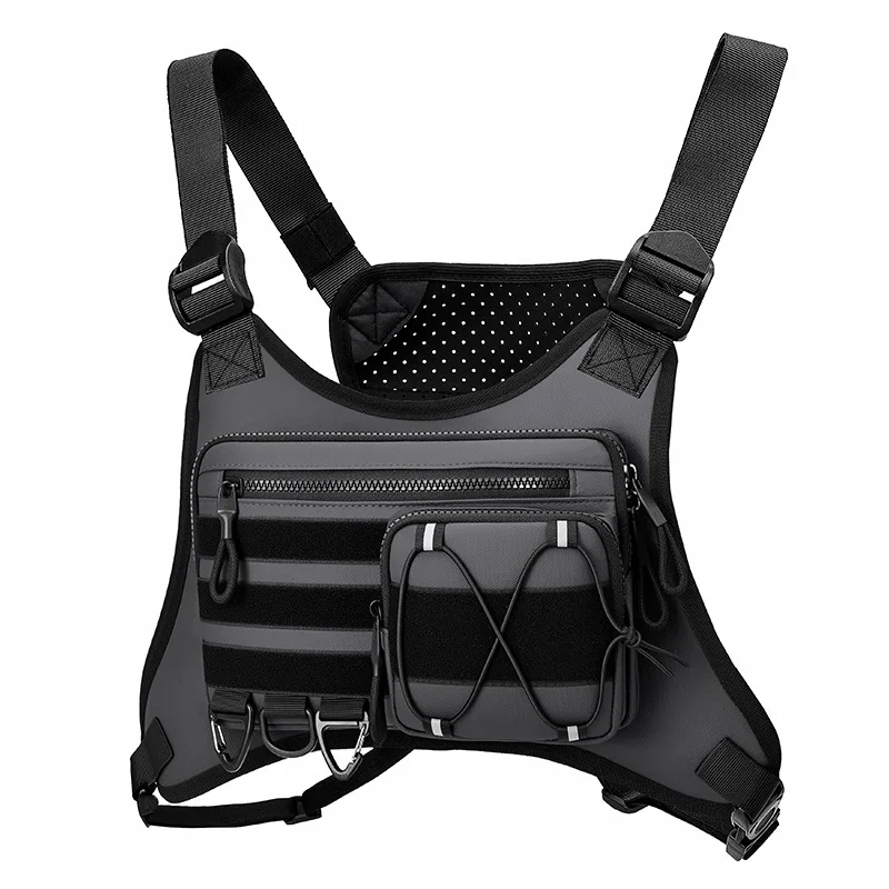 Nuevo Chaleco Táctico Deportivo, Bolsa de Pecho Ajustable, Chalecos Reflectantes para Ciclismo al Aire Libre, Mochila Transpirable para Correr
