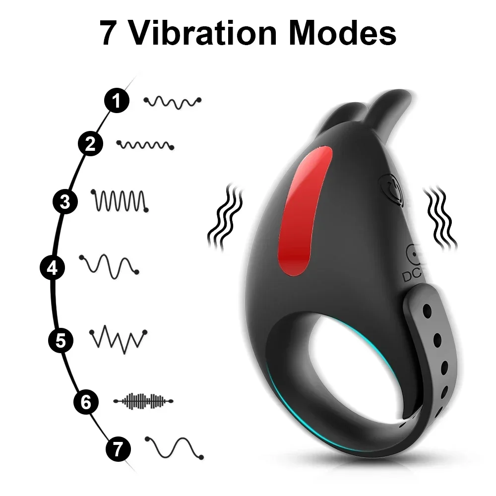 Adjustable Cock Ring for Men Remote Control Vibrating Penis Rings for Ejaculation Delay Testis Stimulation Sex Toy for Couples