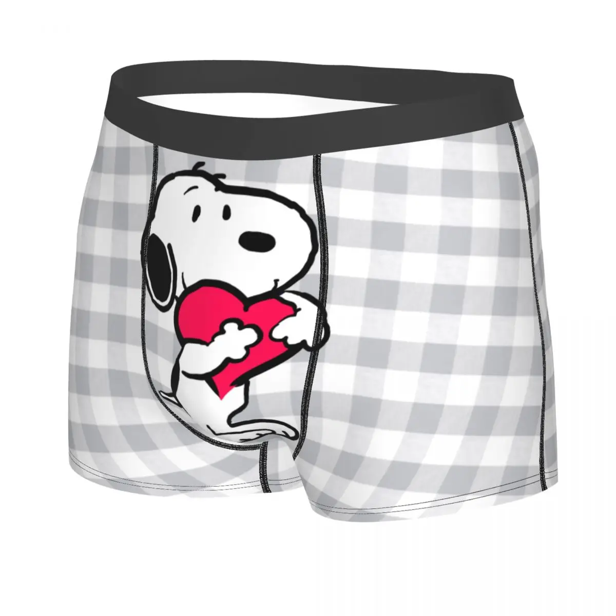 Custom Novelty Cute Cartoon Snoopy Boxers Shorts Panties Men's Underpants Stretch Briefs Underwear