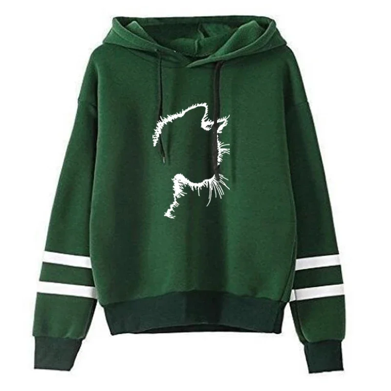 Jogging Sweatshirts Slim Fit Hoodies Soft Woman Clothing Casual Pullovers Lazy Style Daily Striped 2024 New Versatile Women's