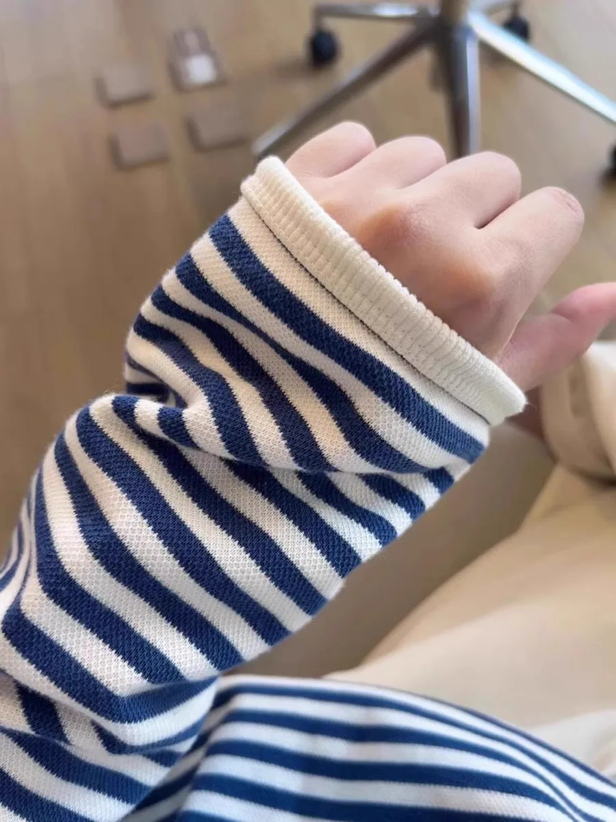 

Толстовки женская осенняя одежда мягкая стоячая плюшевая винтажная блокирующая вышивка спортивная одежда с вырезом в полоску с рукавами хип-хоп