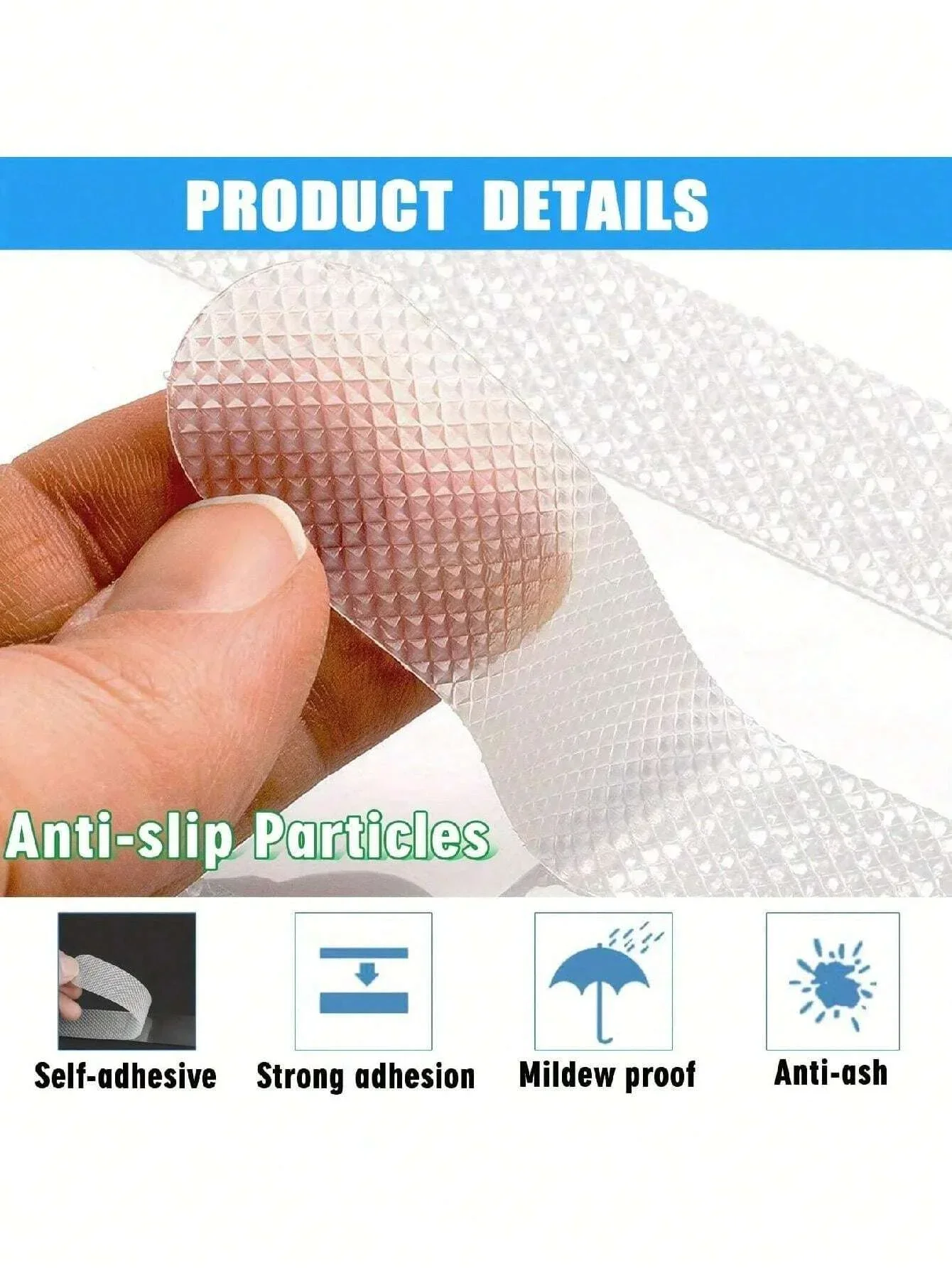 24Pcs Package Transparent Anti-Slip Stickers For Bathroom Floor And Shower - Bathtub Floor Safety Anti-Slip Strips image 5