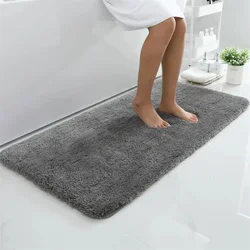 Homaxy Soft Bathroom Rug Plush Super Absorbent Bath Mat Shower Mat Floor Protector Decor Non-Slip Rug Living Room Bedroom Carpet