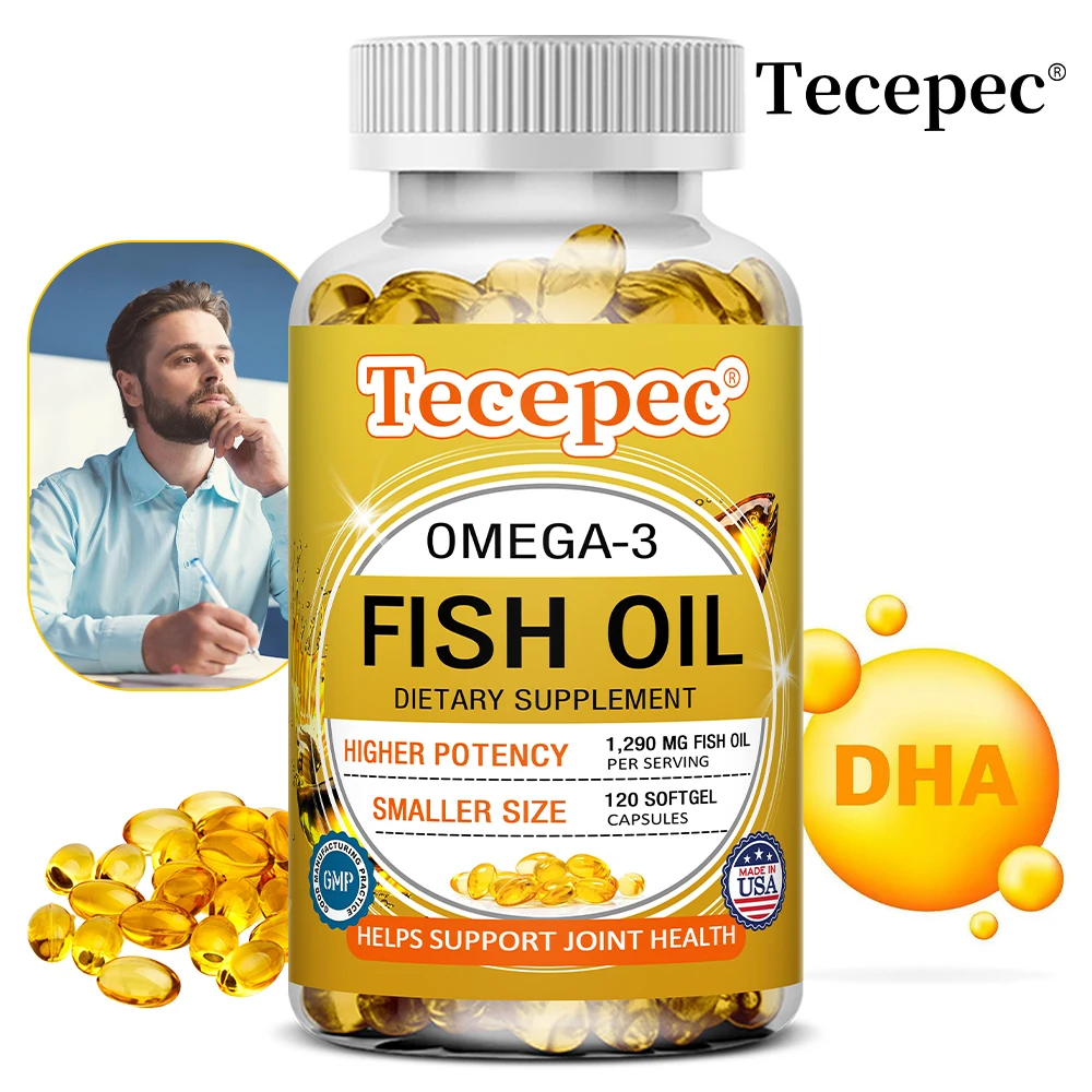

Omega-3 Fish Oil Supplements for Women and Men, EPA & DHA for Healthy Joints, Heart, Brain, and Muscles, Immune System