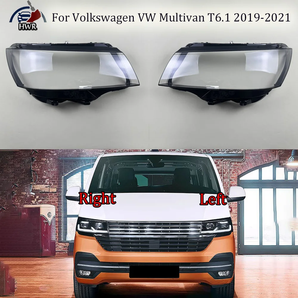 

For Volkswagen VW Multivan T6.1 2019 2020 2021 (High) Headlamp Cover Transparent Lampshade Headlight Shell Mask Lens Plexiglass