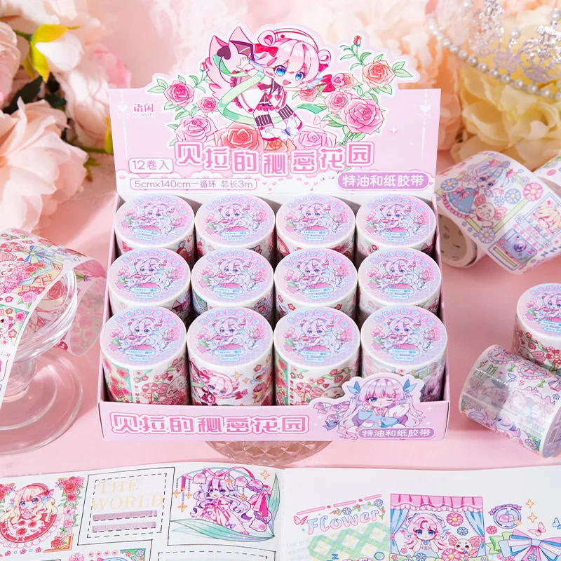 

4PCS/LOT Bella's Secret Garden series cute lovely decorative paper masking washi tapes