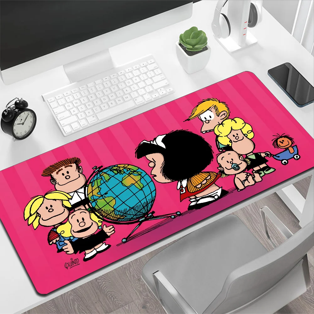 Cute Mafalda Large Mouse Pad Gaming Mouse Pad PC Gamer Computer Mouse Mat Big Mousepad XXL Carpet Keyboard Desk Mat Mause Pad