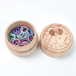 Wooden Crochet Knitting Markers Storage Case Carved Storage Case Rings Holder Jewelry Box Organizer for Bracelets Earrings Watch