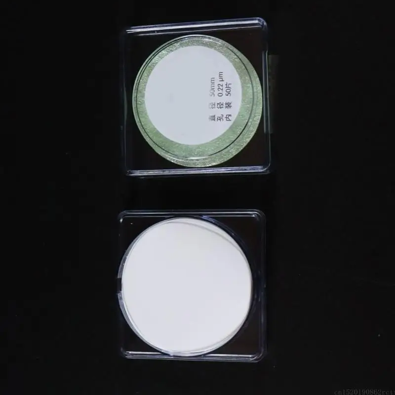 D5BB 50PCS 유기 순도를위한 유기농 미세 다공성 필터 막 50 피스 팩에서 0.22UM/0.45UM 기공에 의해 보장됩니다.