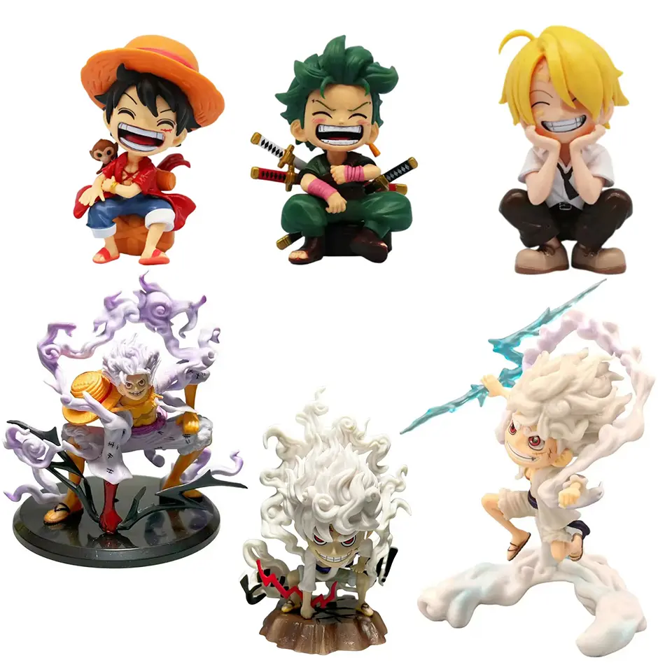 13.5 cm série periférica uma peça luffy solon sanji q-versão postura sentada modelo infantil estatueta brinquedo presente colecionáveis