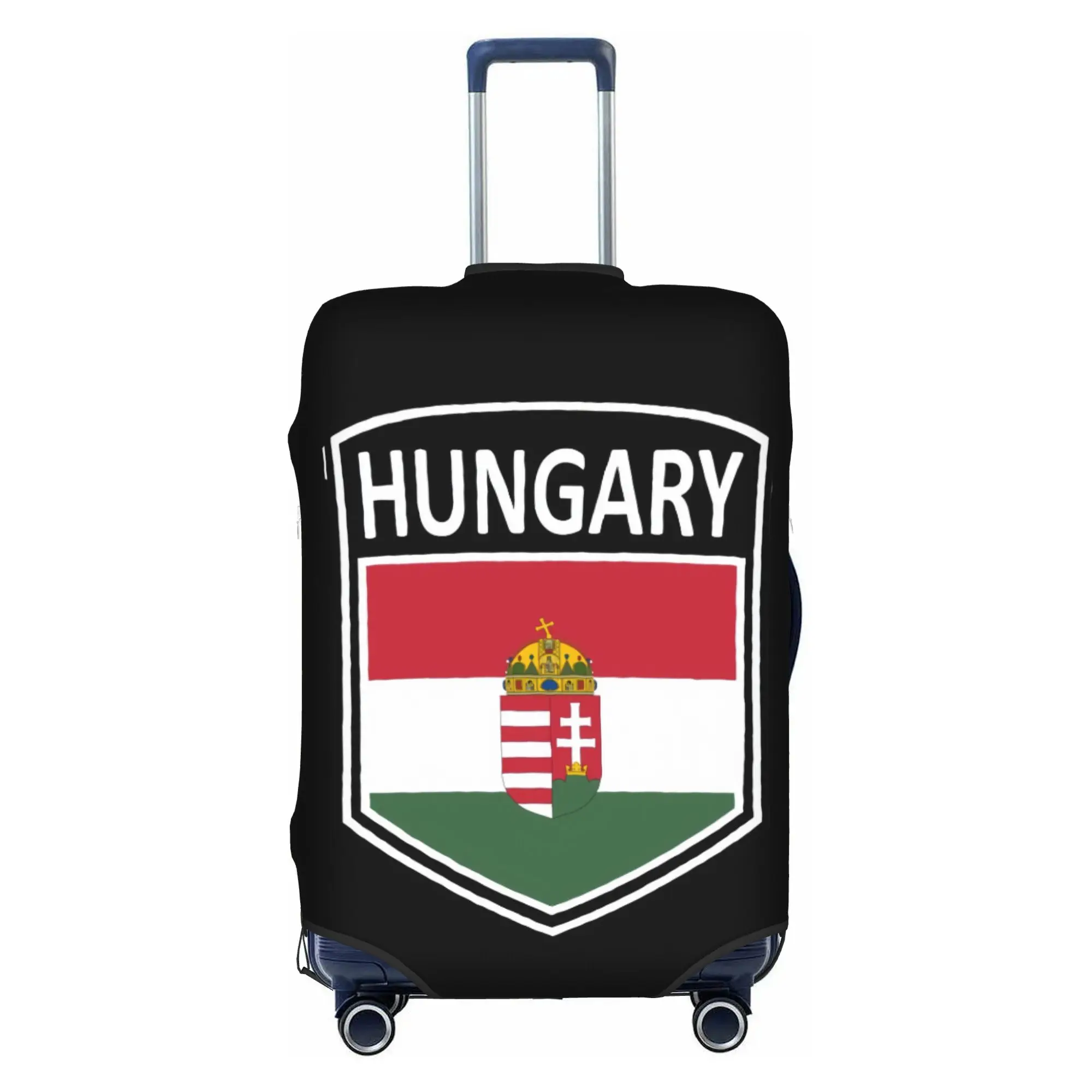 Hungarian Flag Shield Luggage Cover Fashion Hungarian Patriotic Suitcase Protector Covers Suit For 18-32 inch