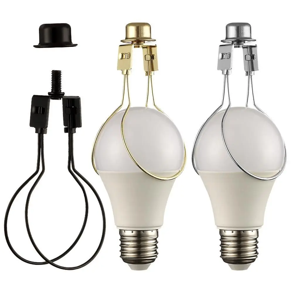 Durable Harp Includes Light Bulb Clip Supporting Finial Top Lamp Shade Cap Iron Lampshade Levellers Lamp Decoration