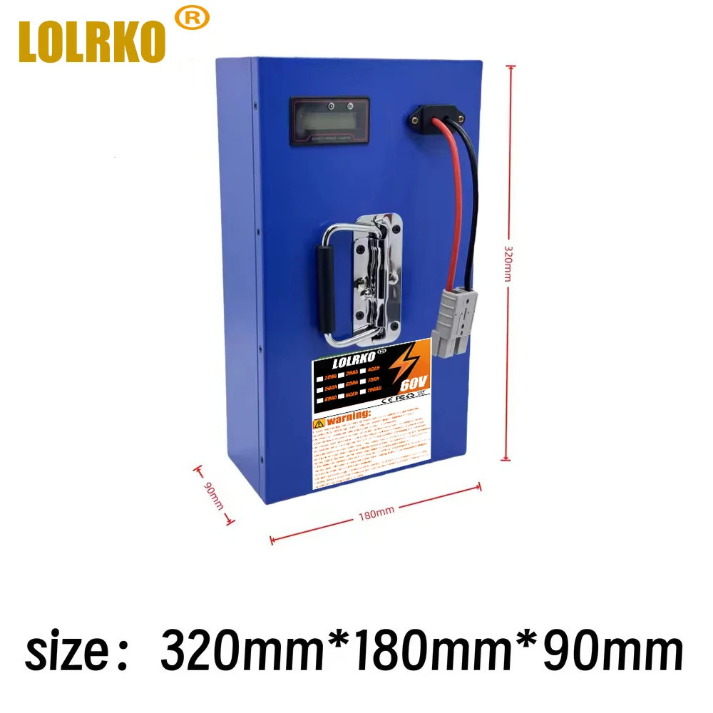 18650 lithium-ion battery, new 60V20AH-100AH, built-in BMS35AH, fast air transportation, application 500W-3000W