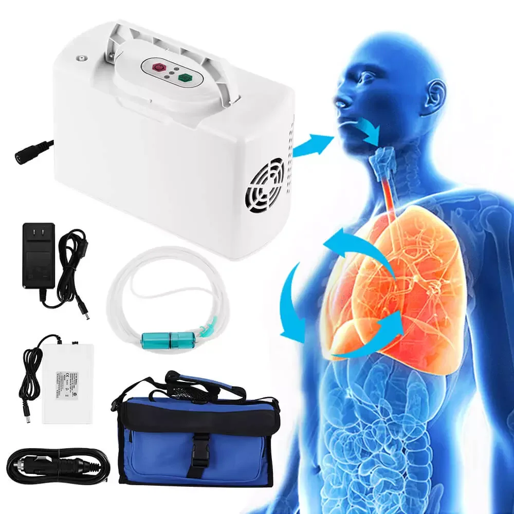 Carry-out Hypoxic Patients Oxygen Concentrator Vehicle Oxgen Generator Household Oxygen Bar 24 hours Continuous Oxygen Inhaler