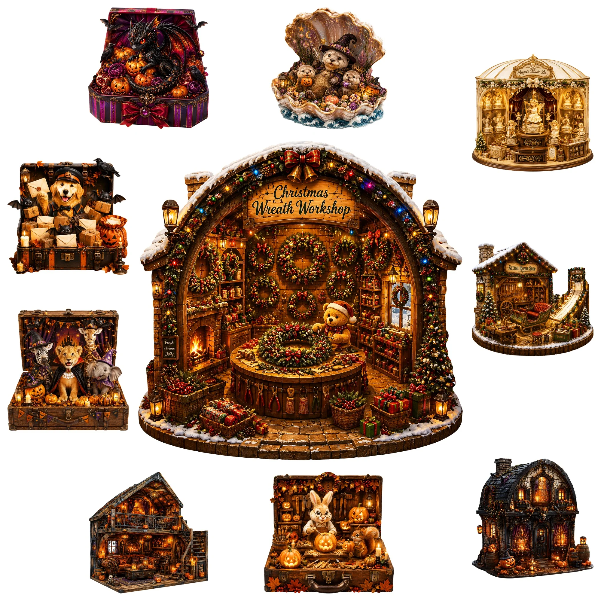 Clock Workshop Flat Wooden Puzzle Gift Toy Animal Jigsaw Puzzle Unique Gift for Any Occasion Gift for Teens Kids