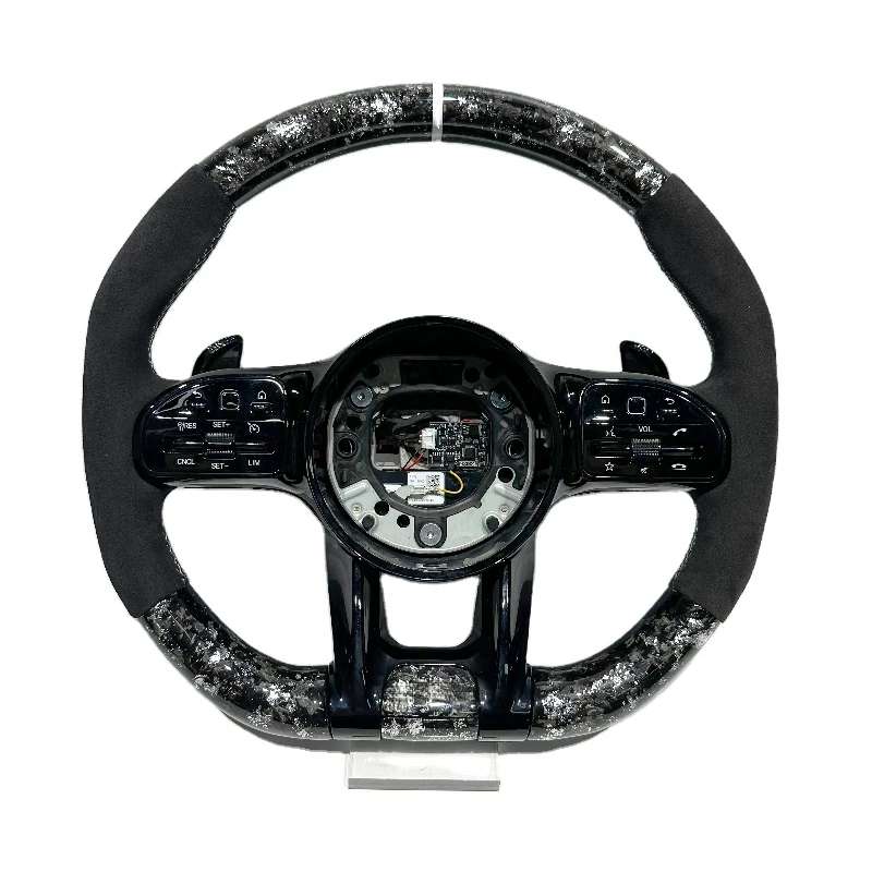 

Bestselling Model Carbon Fiber Steering Wheel for Mercedes-Benz 809 Custom Material, Forged Silver .
