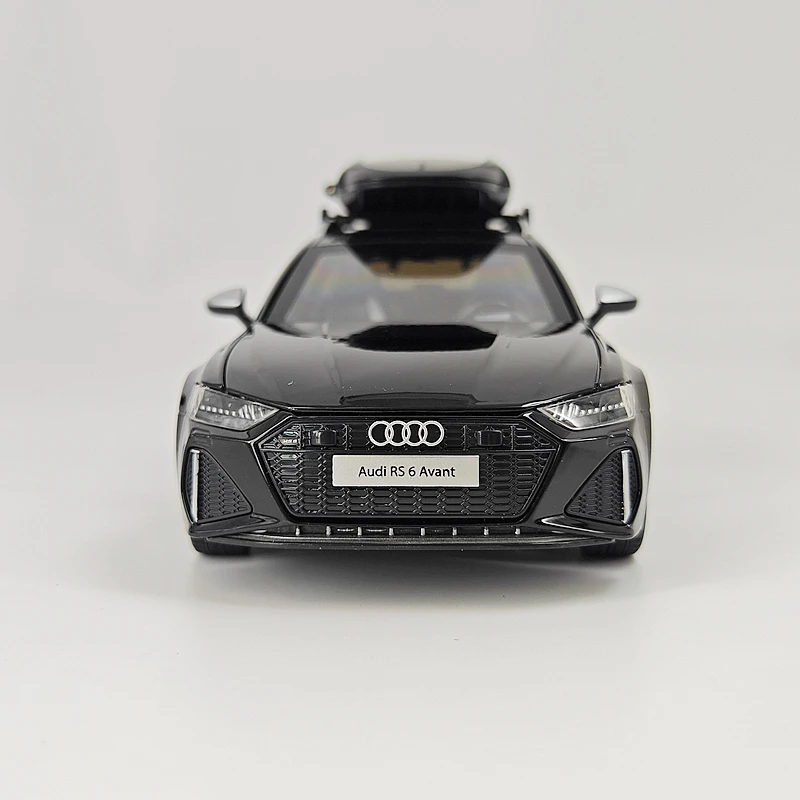 

1: 24 simulation Audi RS6 alloy car model doors and the front hood and trunk door can also be opened has sound and lighting