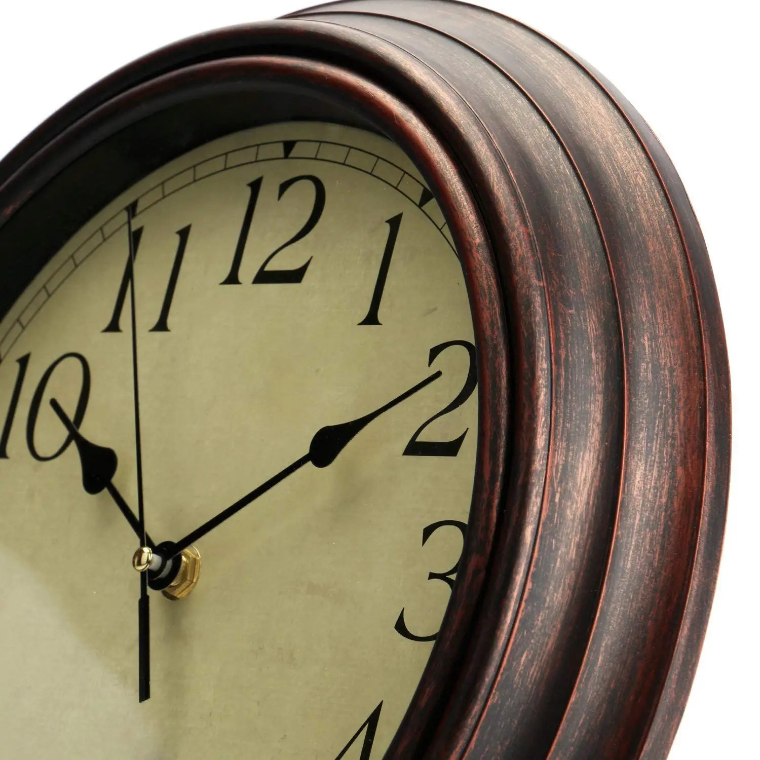 WSFS! 12-Inch Round Classic Clock Retro Non Ticking Quartz Decorative Wall Clock