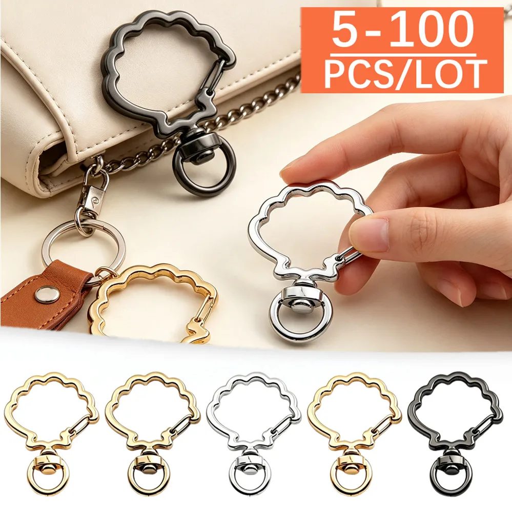 5-100Pcs Alloy Snap Hook Trigger Clips Buckles For Keychain Lobster Clasp Hooks for Necklace Key Ring Clasp Jewelry Supplies