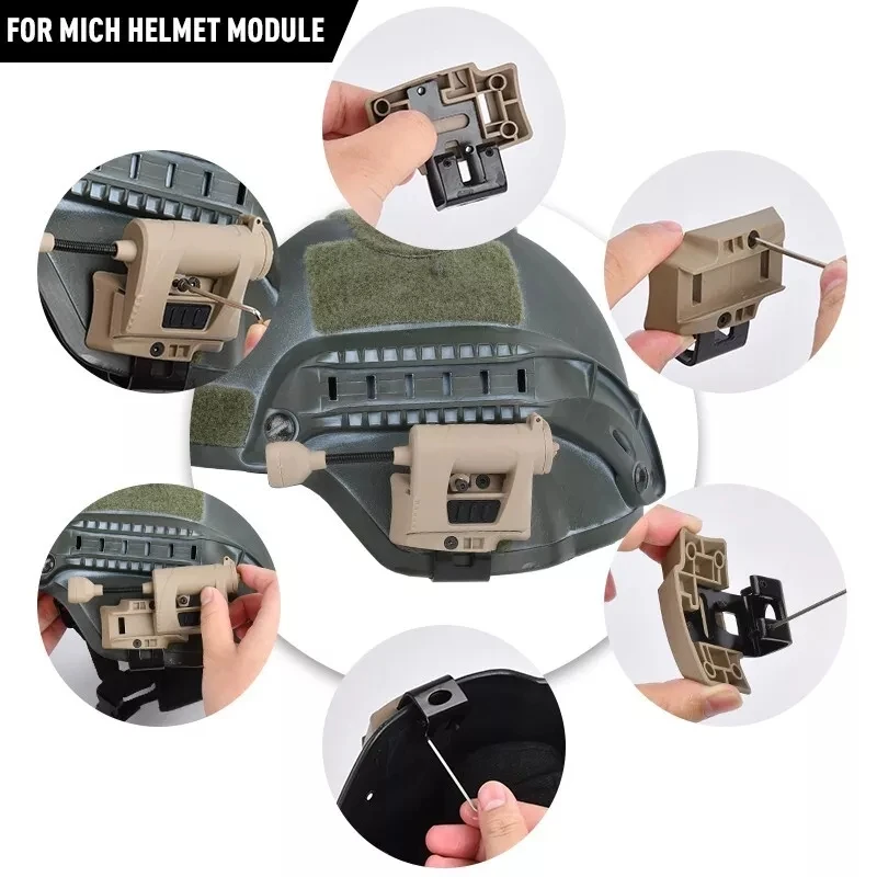 Tactical Helmet Light 4 Mode Green Red IR Laser Helmet Lamp Energy Saving Airsoft Helmet Torch Hunting Airsoft Accessories