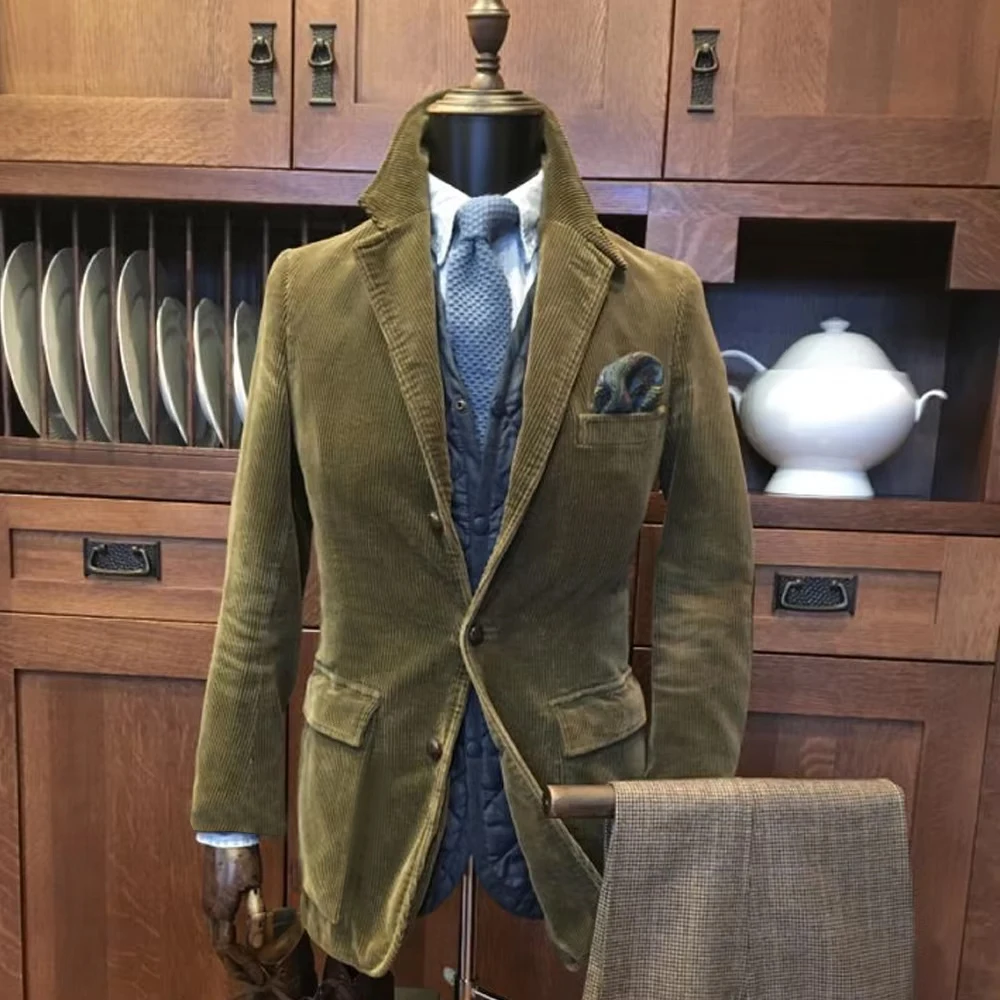 

Men's Autumn Corduroy Jacket Casual Sports Jacket Man Jackets Mens Clothing Original Brands Clothing Male Coats 2025 New