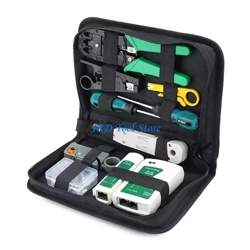 A2UD Networking Ethernet LAN RJ45 Cat5e Cat6 Cable Tester Crimper Crimping Tool Set