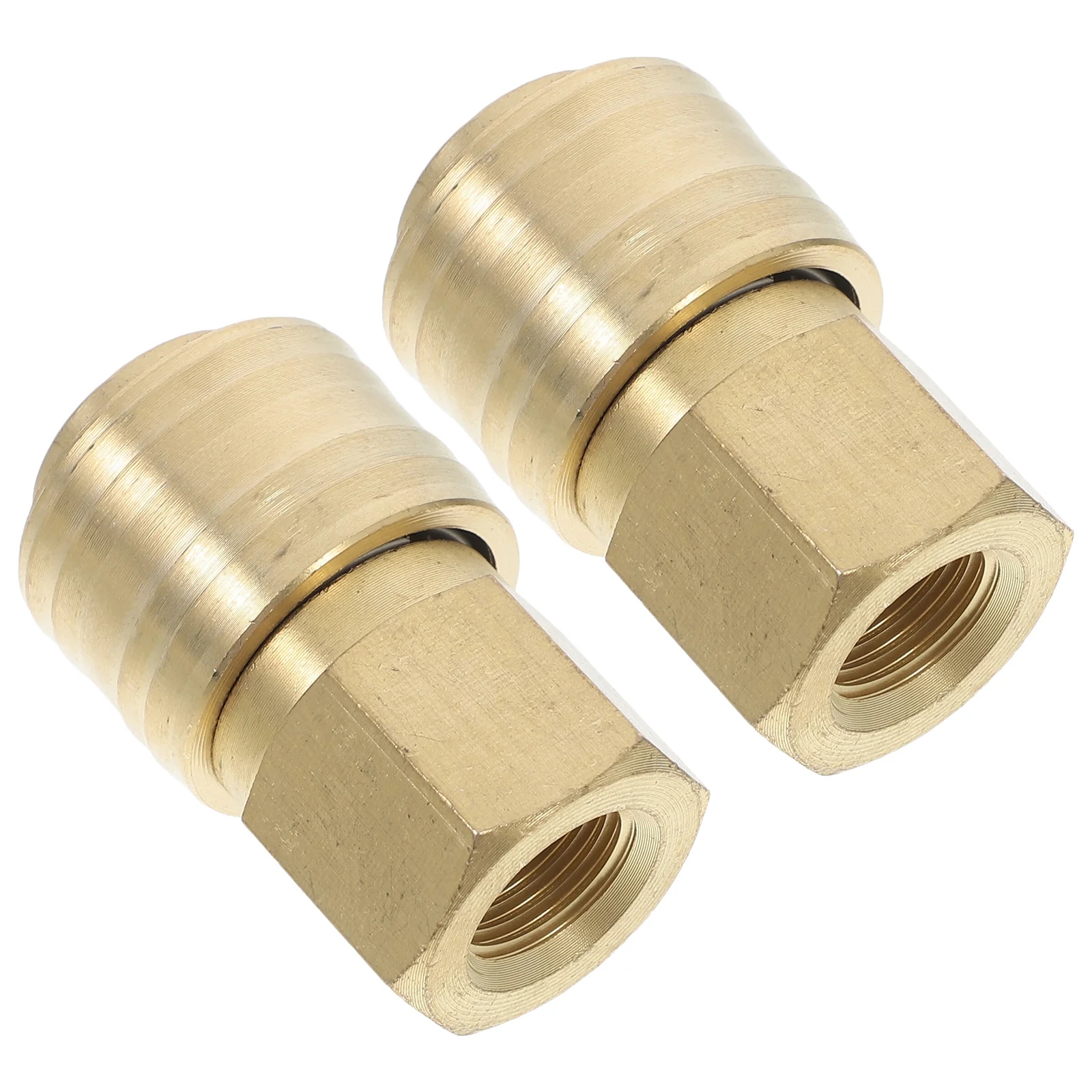 2 Pcs Replace Steering Line Quick Connector Brass Gas Pipe Fitting Air Tools for Compressor