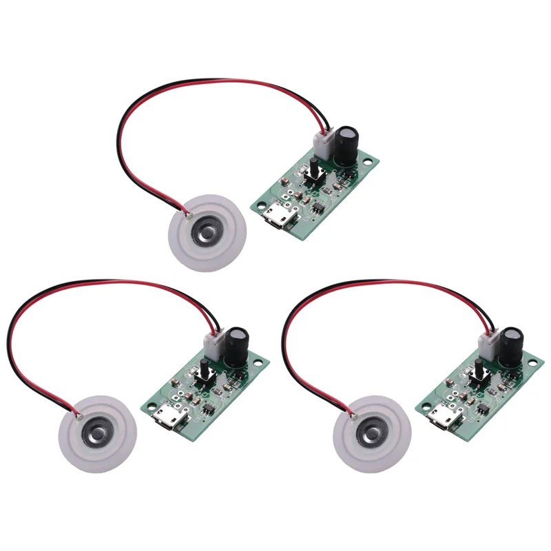 6Pcs Nebel Maker Zerstäubung Platte Mit 5V USB Luftbefeuchter Modul Integrierte Platine Treiber Mit Timing Schalter-TCE