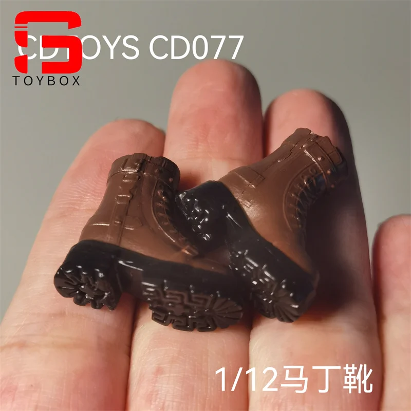 재고 있음 cdtoys cd077 1/12 펑크 오토바이 스타일 부츠 솔리드 신발 모델 맞는 6'' 군인 분리형 피트 액션 피규어 바디