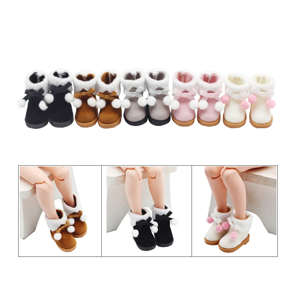 

1Pair 3.2*1.7cm DOLLS Shoes Wicked Wrap for 1/6 Blyth Dolls AS Fit 1/8 BJD Dolls Shoes Accessories Toys Lovely Ball Boots Shoes