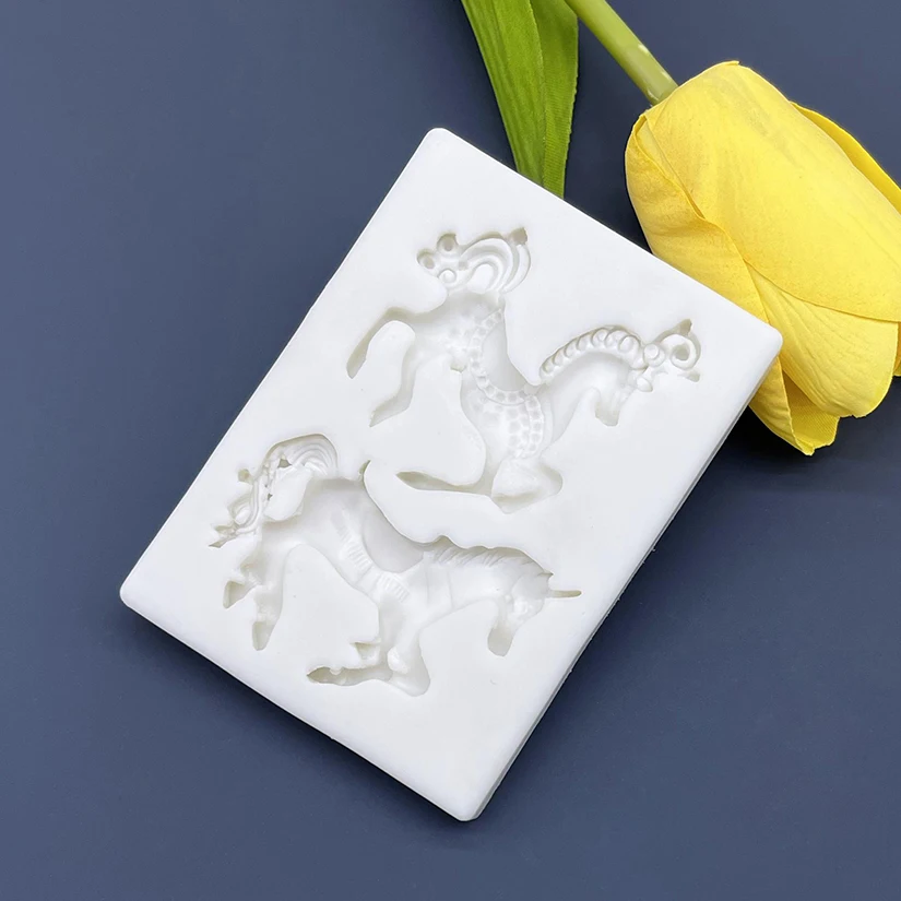 Unicorn Horse Silicone Mold Sugarcraft Cupcake Baking Mold Fondant Cake Decorating Tools