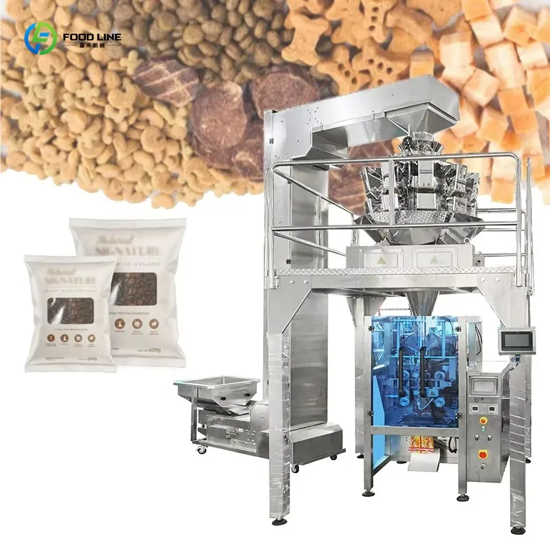 Customized Food Grade Weigh Packaging Machine Wide Range 500g-10kg For Pet Feed Grain Pellets