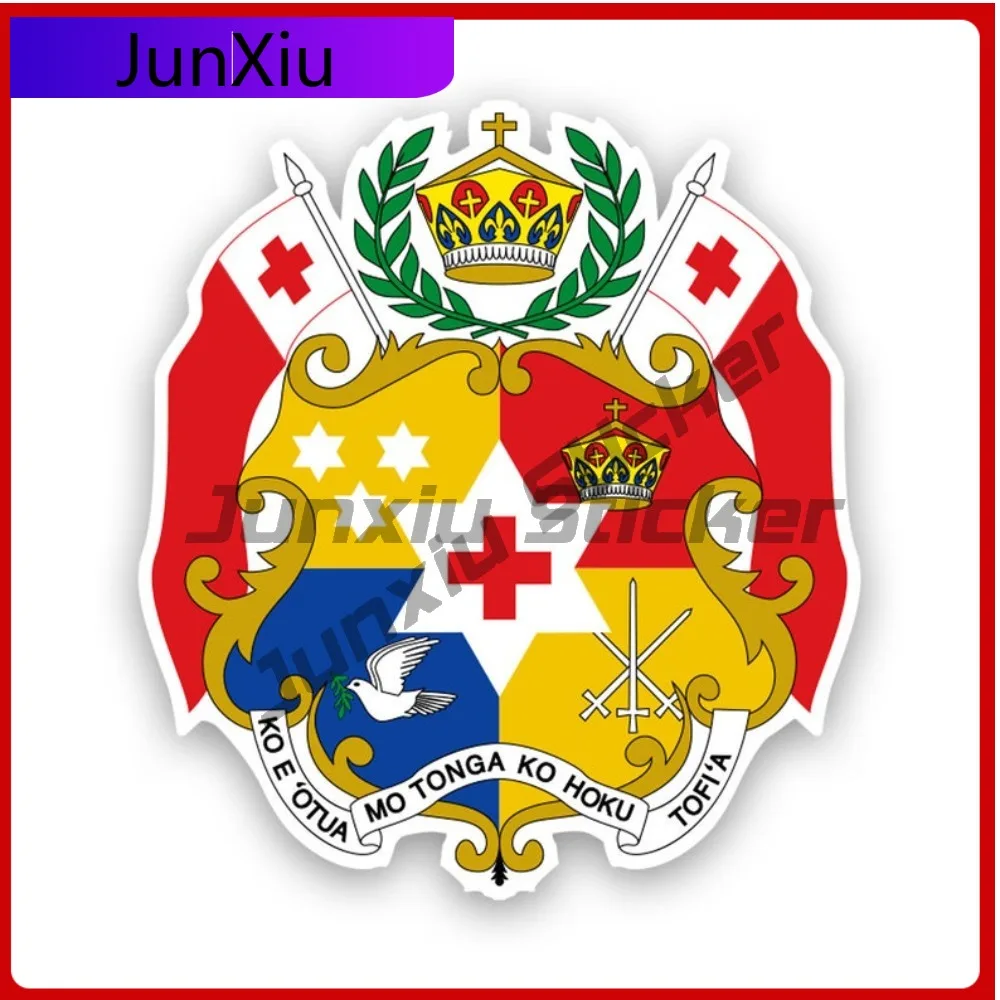 Tongan Coat Of Arms Sticker Uv Protected Decals Tonga Flag Ton To Coa State Flag Patriotic Car Sticker Vinyl Decal Die Cut Sun