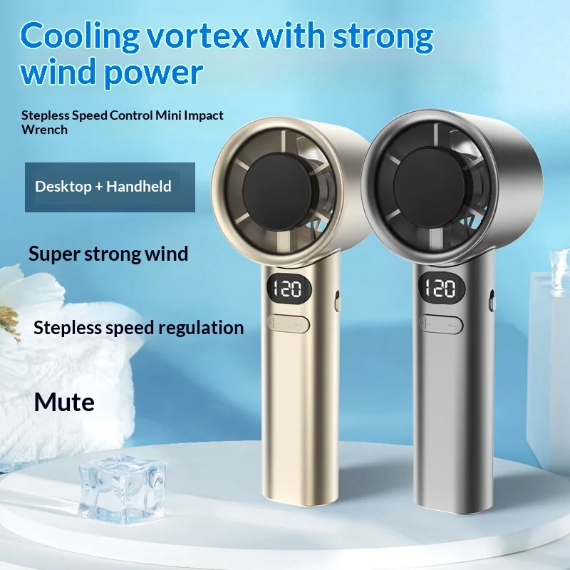 HOMEFISH Tragbarer Handventilator USB-Aufladbar Hochgeschwindigkeits-Elektroventilator für den Persönlichen Gebrauch