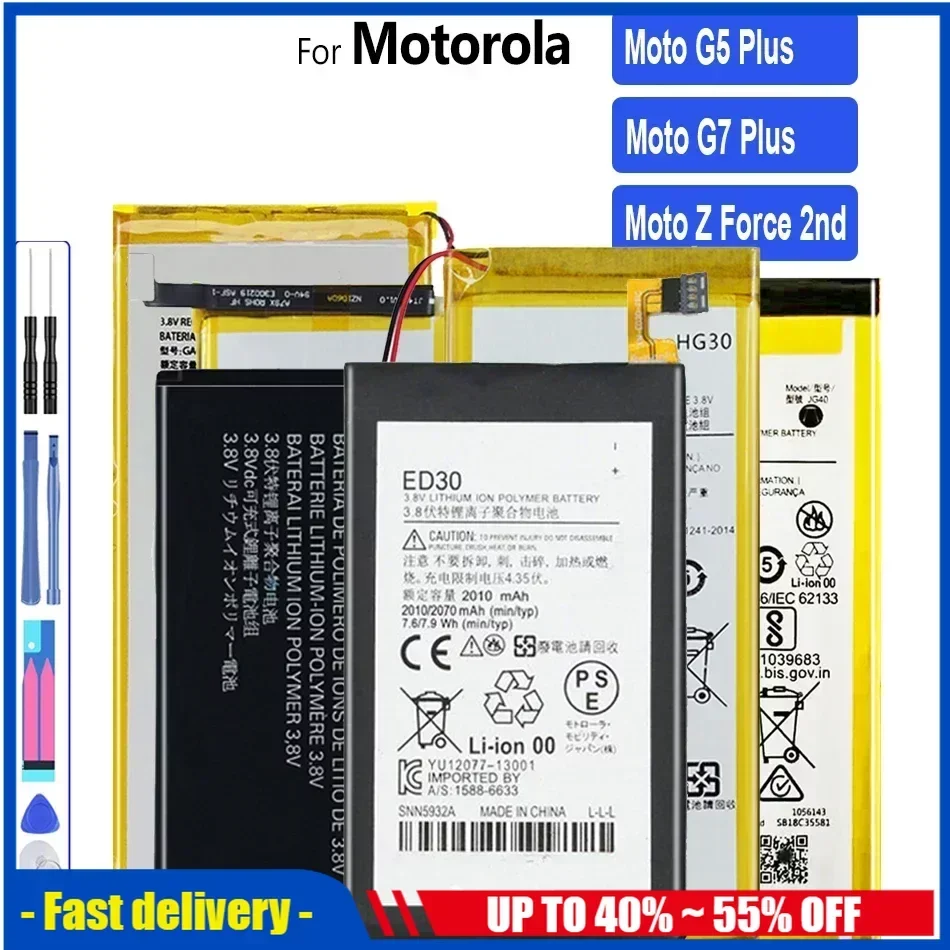 HD40 HG40 JG40 Phone Battery For Motorola Moto Z Force 2nd XT1789-1 G5 Plus G5Plus XT1685 XT1687 XT1681 G7Plus G7 Plus XT1965